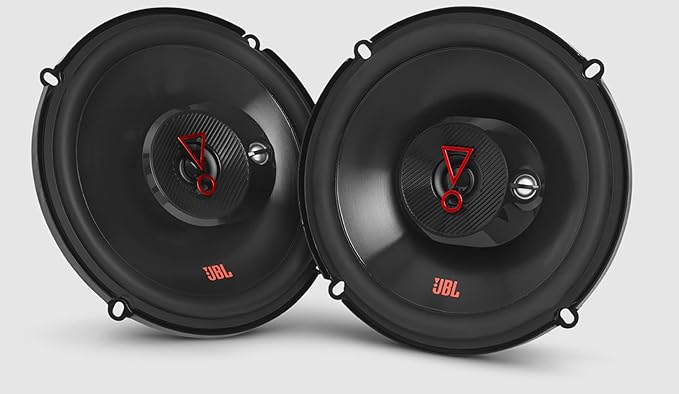 JBL Stage3 637F Ensemble de Haut Parleur Voiture 16,5cm - Enceinte Harman Kardon de 225 Watts à 3 Voies - 2 Pièces Baffle Grand sans Grille de Couverture - 165mm - 6,5 Pouces