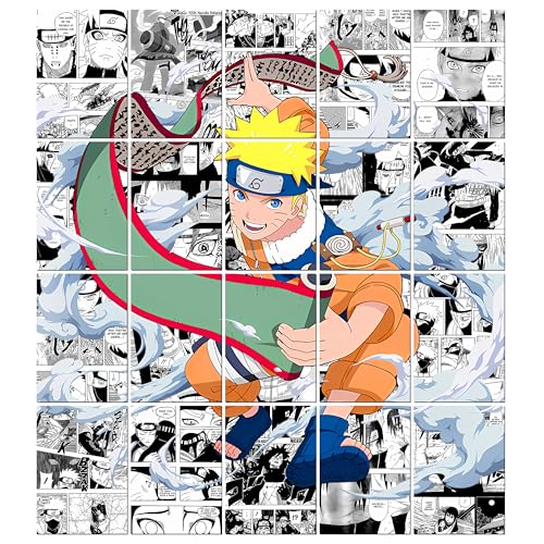 Image of MODERN GALLERY MART Pack of 20 Naruto Manga Poster | A4 Size Anime Wall Art (8.3 x 11.7 inch) | Manga Posters with Glue Dots | Anime Poster for Bedroom, Living Room, Office (1)