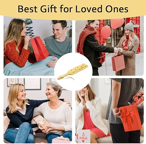 Miniatura 8 de Aohcae Paleta de madera de bambú ligera con orificios de flujo de aire, 13.3 pulgadas