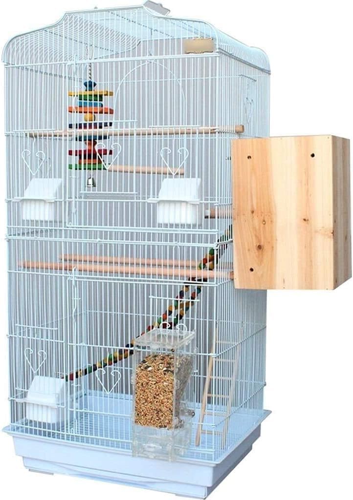 HTTGDGDH Professional Birdcage Pet Supplies Bird Carrier Gardening Decor Cheap Bird Cages For Parakeets,Large Luxury Bird Cage, Household Iron Budgerigar Cage, Dove Love Bird Pear,White C