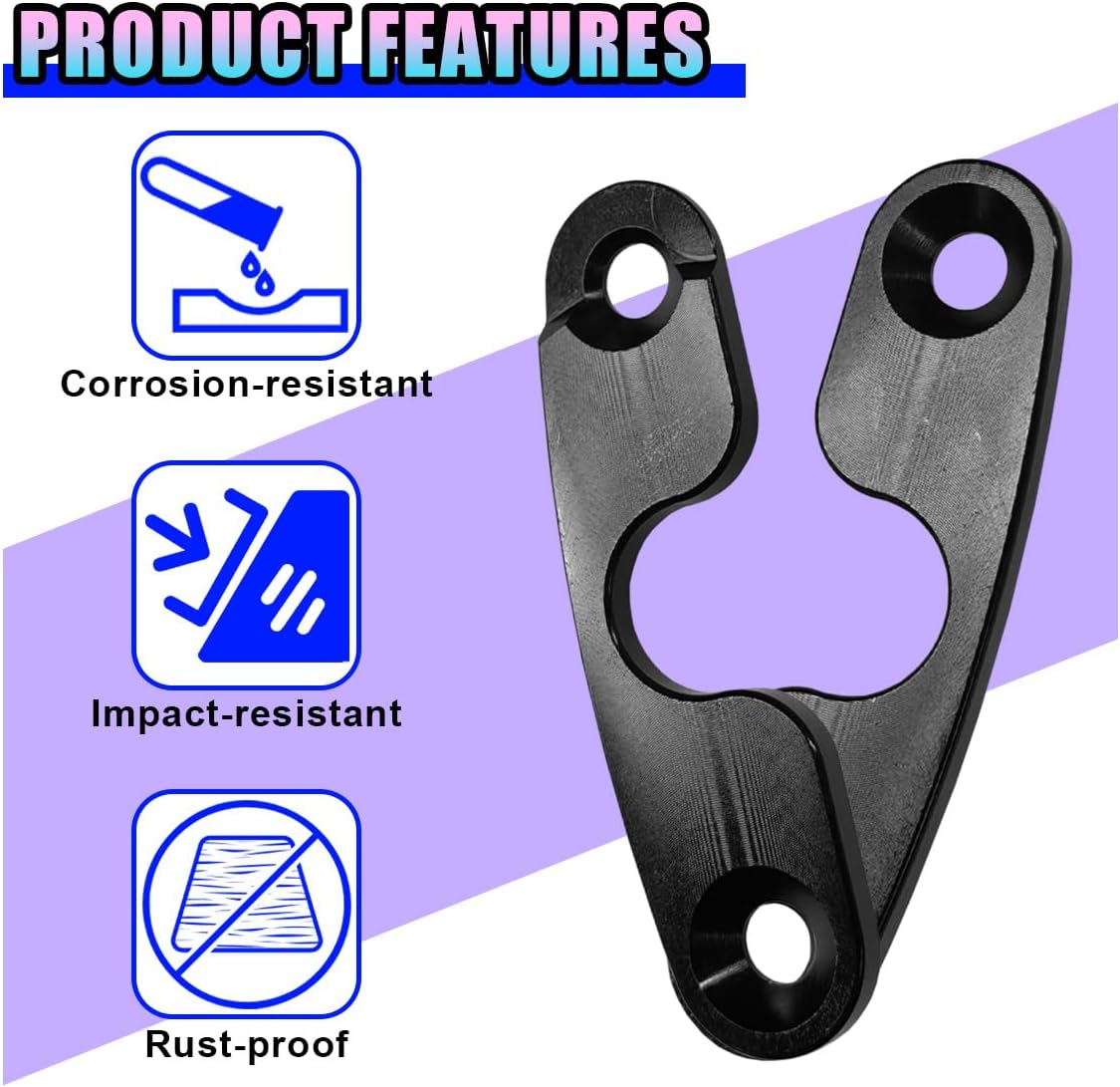 Aluminum Alloy Car Sun Visor Repair Kit, Heavy Duty Automotive Sun Visor Clip, Universal Vehicle Visors Mounting Holder for Most SUVs (Black)