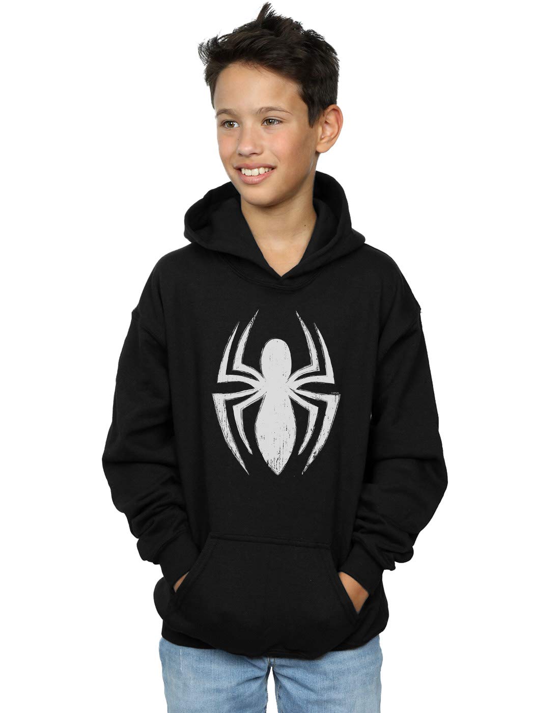 Marvel Spider-Man Ultimate Spider Logo Hoodie - Black - 9 Years