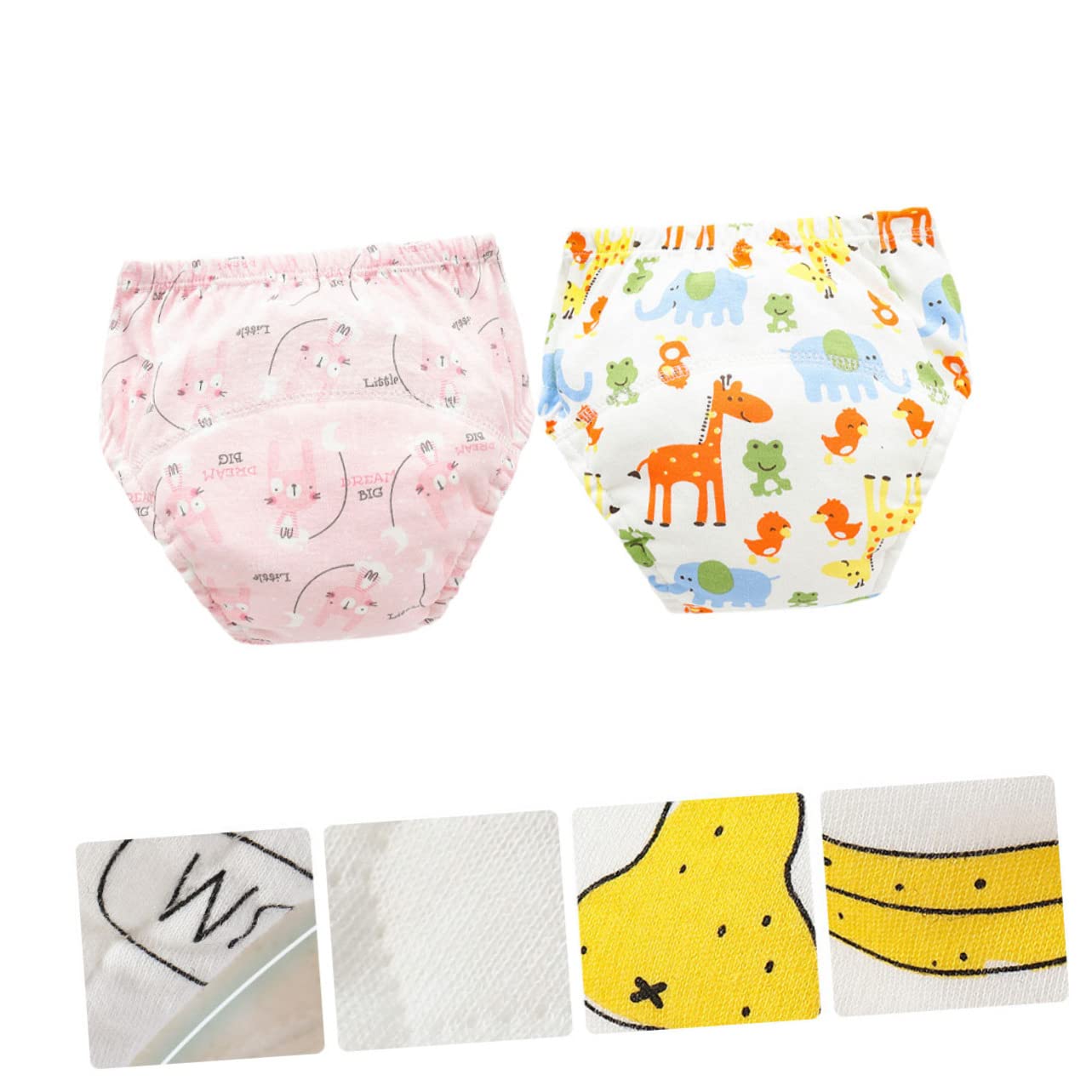 6piezas De Reutilizables Para Bebés De Algodón Lavables y Transpirables Diseño Talla s Varios estilos