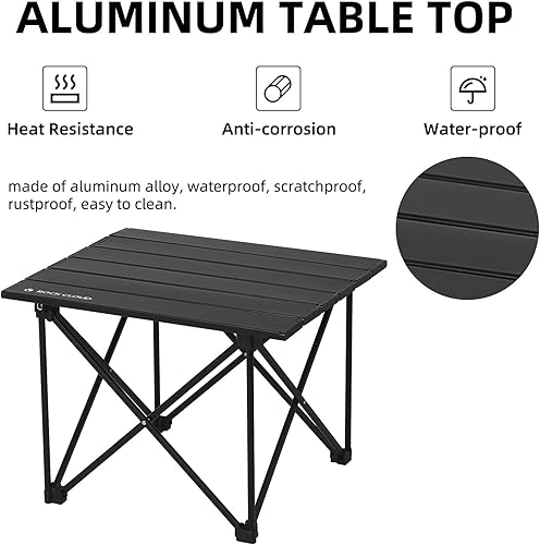 Miniatura 5 de ROCK CLOUD Portable Camping Table Ultralight Aluminum Camp Table Folding Compact Beach Table for Camping Hiking Backpacking Outdoor