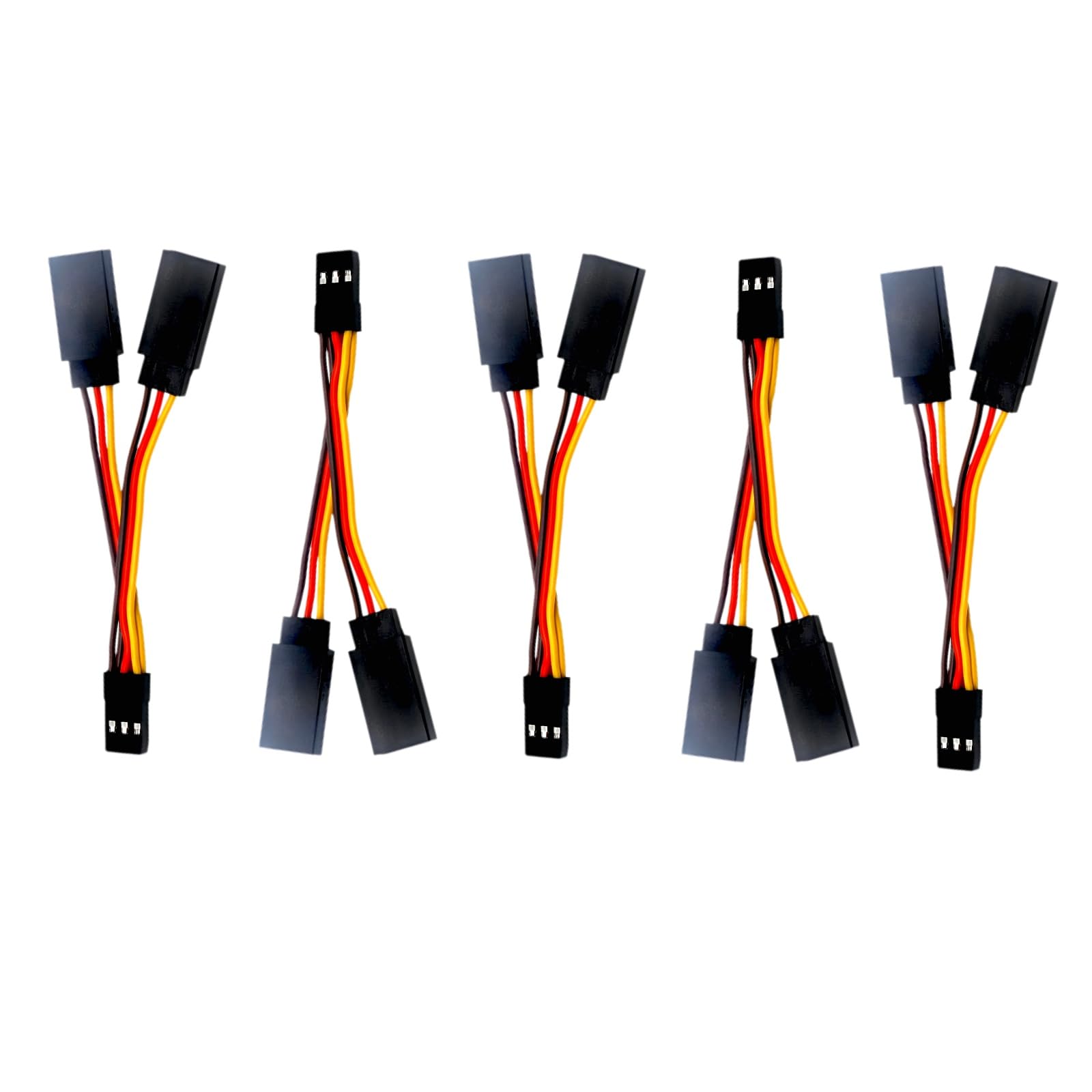 5 PCS Servo Y Harness, Y Harness Leads Splitter Cable for Futaba, JR, Spektrum, Hitec Remote Control, 7 cm Servo Extension Leads Compatible with Models Airplane Motors, RC Aircraft