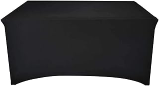 Werkapro 11324 Bâche Jardin-Housse de Protection Imperméable pour Table extérieure 11324-Housse Rectangulaire-Elastique-Anti UV-Noir, 180 cm x 74 cm x 74 cm