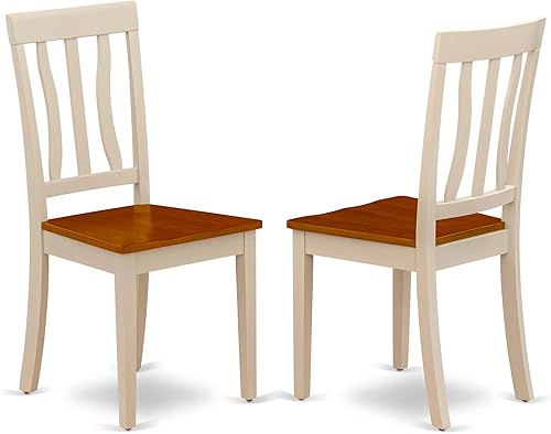 Miniatura 4 de East West Furniture AVAT7-WHI-W Juego de mesa de comedor de 7 piezas consta de una mesa de comedor ovalada con hoja de mariposa y 6 sillas de