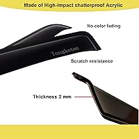 Vista 4 de Protectores de lluvia y deflectores de ventilación, en el canal se adapta a Dodge Ram 1500 2009-2018, Ram 2500/3500 Crew Cab 2009-2018, Ram 1500