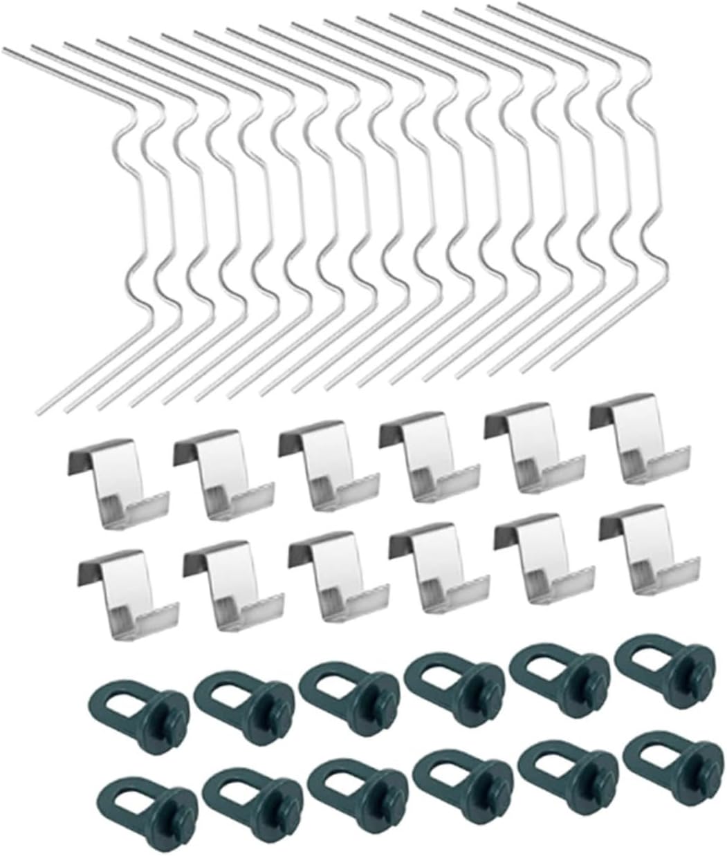 DOITOOL 4sets Greenhouse W-Type Clips Overlap Fixing Clips for Glass Pane Easy Installation for Greenhouse Reinforcement and Flower House Applications
