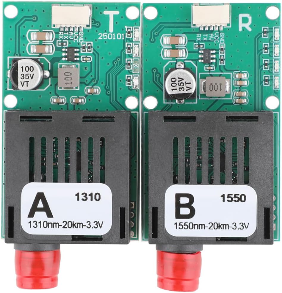 Sky/Ground End Drone TTL Fiber Optic Transceiver, 1CH Video to UART SBUS FPV Module, 20KM, SOP-2 for FPV UAV