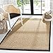 Safavieh Natural Fiber Collection NF114C Basketweave Natural and Black Summer Seagrass Area Rug (4' x 6')