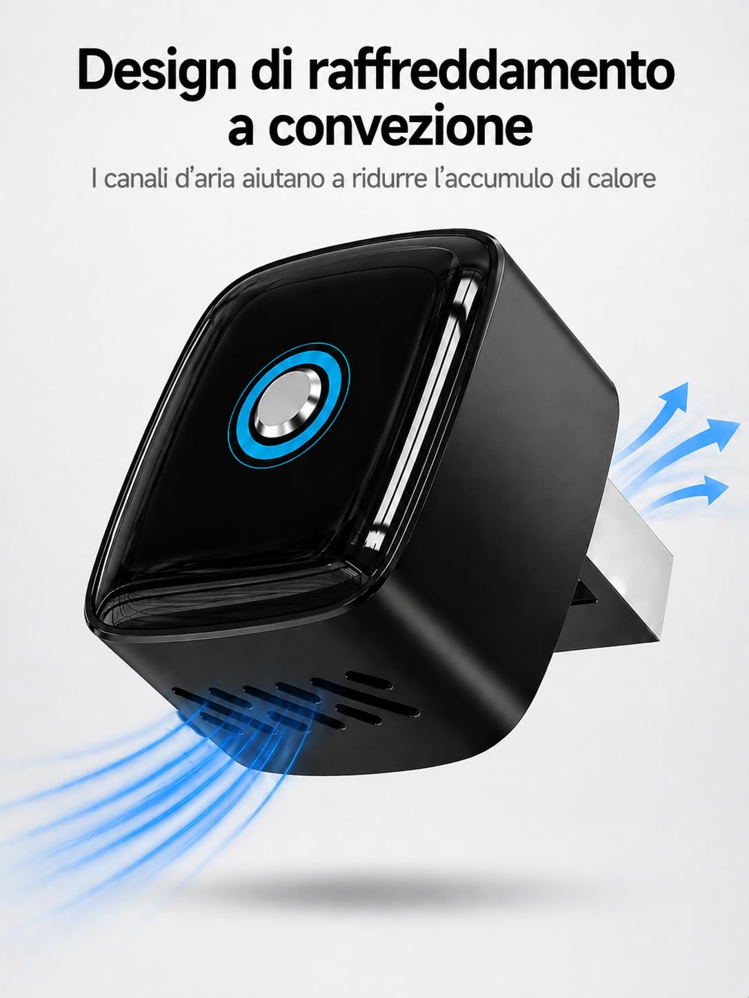 Adattatore Wireless CarPlay e Android Auto 2 in 1, Dongle Nero Ultra Mini con Pulsante Interruttore per 2 Dispositivi, WiFi 5,8 GHz, Plug & Play, USB-A/USB-C, OTA per Auto con CarPlay/Android Auto