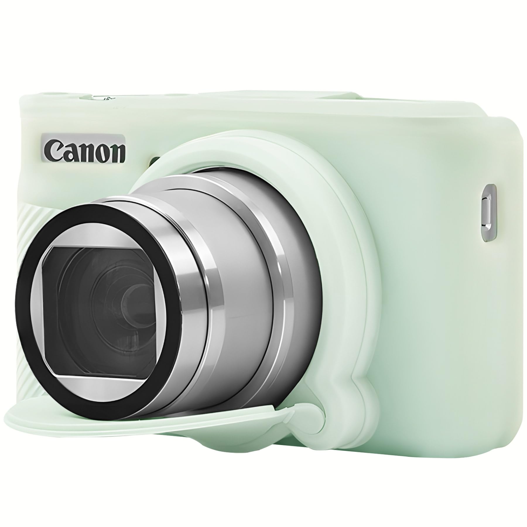 Canboc Camera Silicone Case For Canon PowerShot SX740 SX730 Digital Camera, Soft Silicone Cover With Detachable Lens Cover, White (Case Only