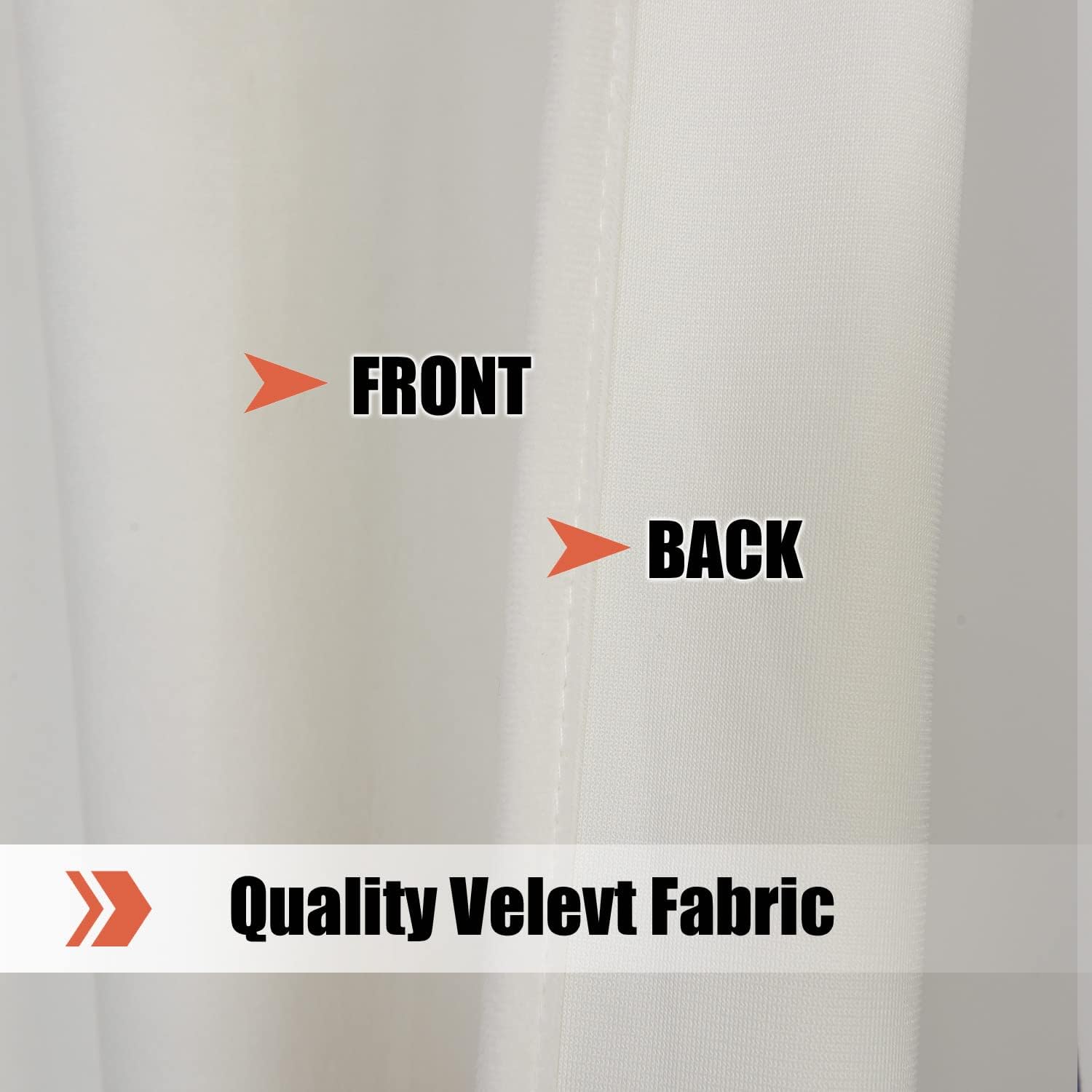 Ivory Velvet Curtains Elegant Window Drapes for Living Room 84 Inch Long Light Dimming Room Panels Privacy Grommet Bedroom Sliding Door Wall Backdrops Wedding Décor, Set of 2 (Ivory)
