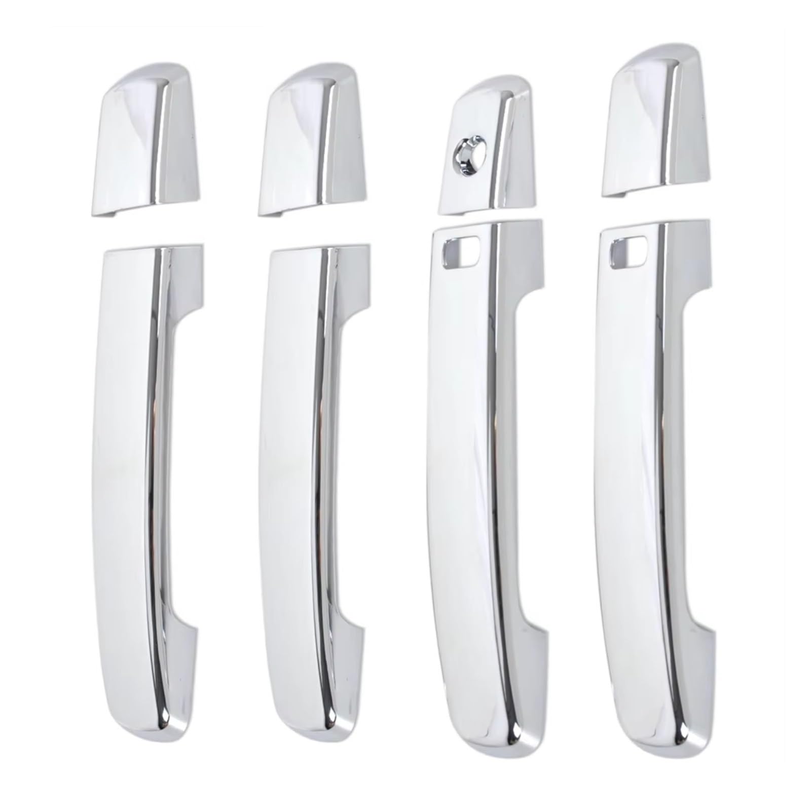 Cewsuio One Color Door Handle End Caps Compatible With Nissan For Quest 2004-2009 For Qashqai 2007-2011 Chrome Door Handle Cover For Smart Keyhole Parts Accessories