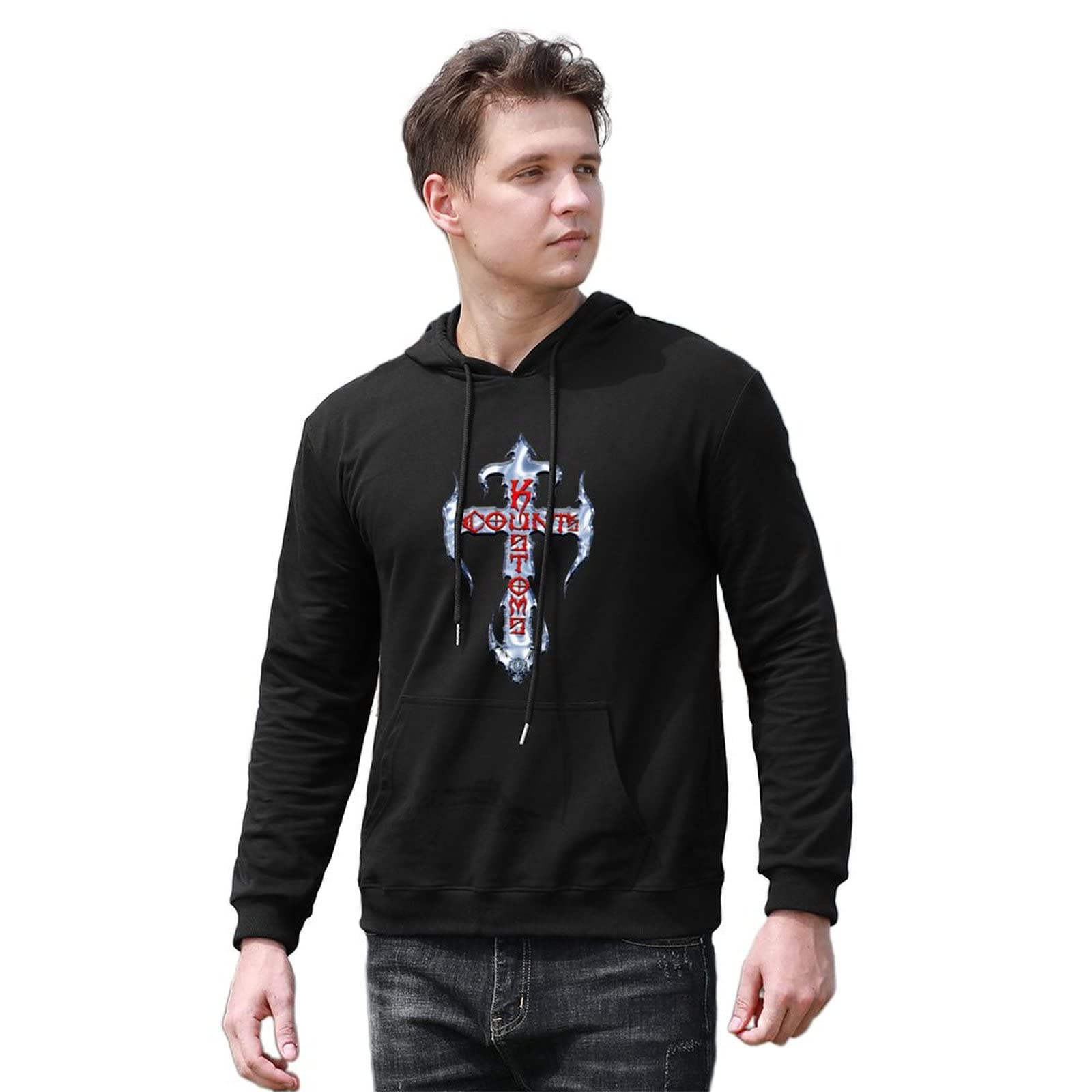 Aiya Mens Counts Kustoms Graphic Printed Pullover Hoodies Long