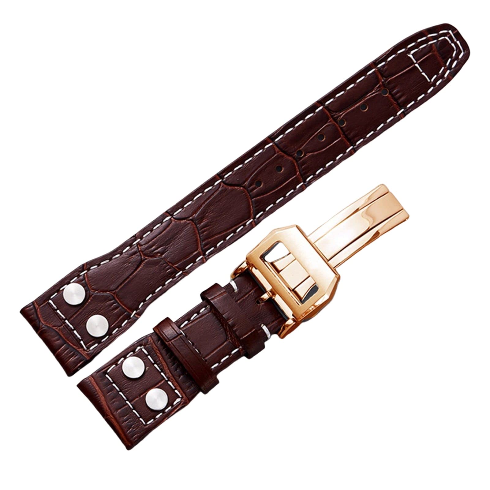JDIME Dla IWC Pilot Mark Series Watch Band Prawdziwy Sklep Skórzany Akcesoria Męskie Skóra Skóra Bydlęca Męskie Zegarki 22 mm