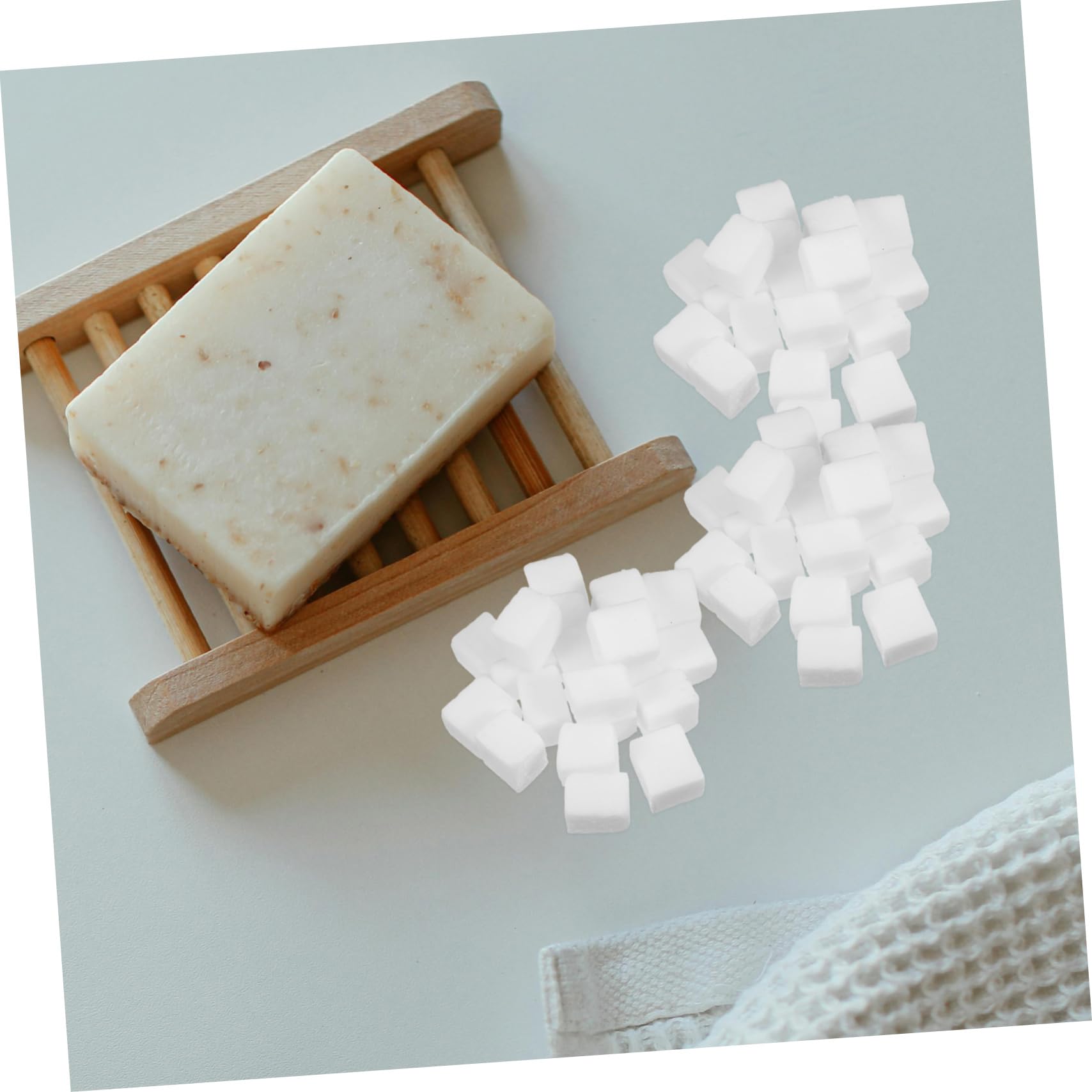 HOMSFOU Base di Sapone Bianca e Schiuma Ricca Ingredienti Naturali 400g per Progetti di Sapone Fai da Te e Creazione Artigianale