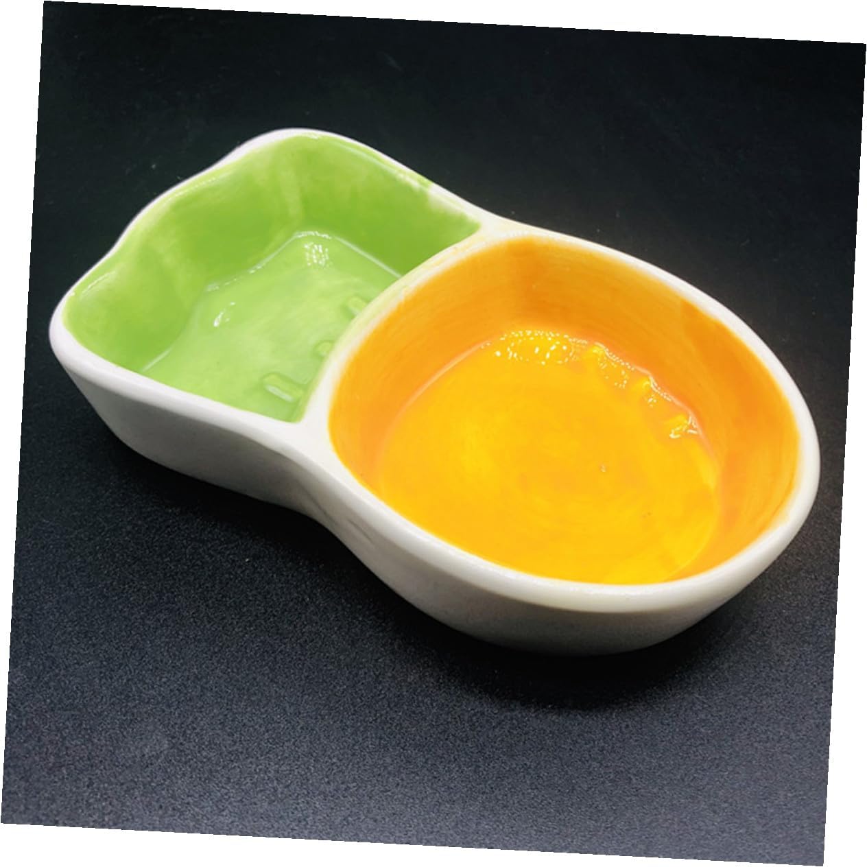 VANZACK 2pcs Pet Feeding Bowl Cute Carrot Design Food Bowls Non- and Easy Animals