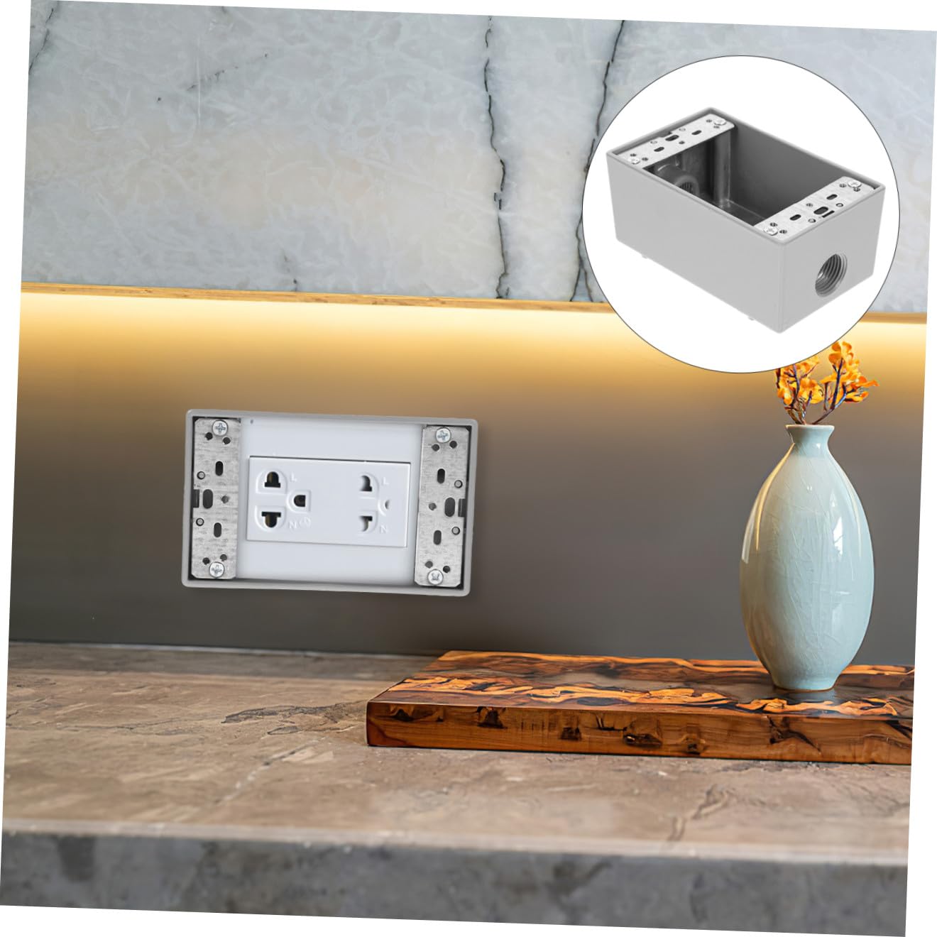 jojofuny 4pezzi Scatola Elettrica Per Esterni Outlet Box Senza Coperchio Installazione Facile Resistente Alle Intemperie Per Ambienti Commerciali e Residenziali
