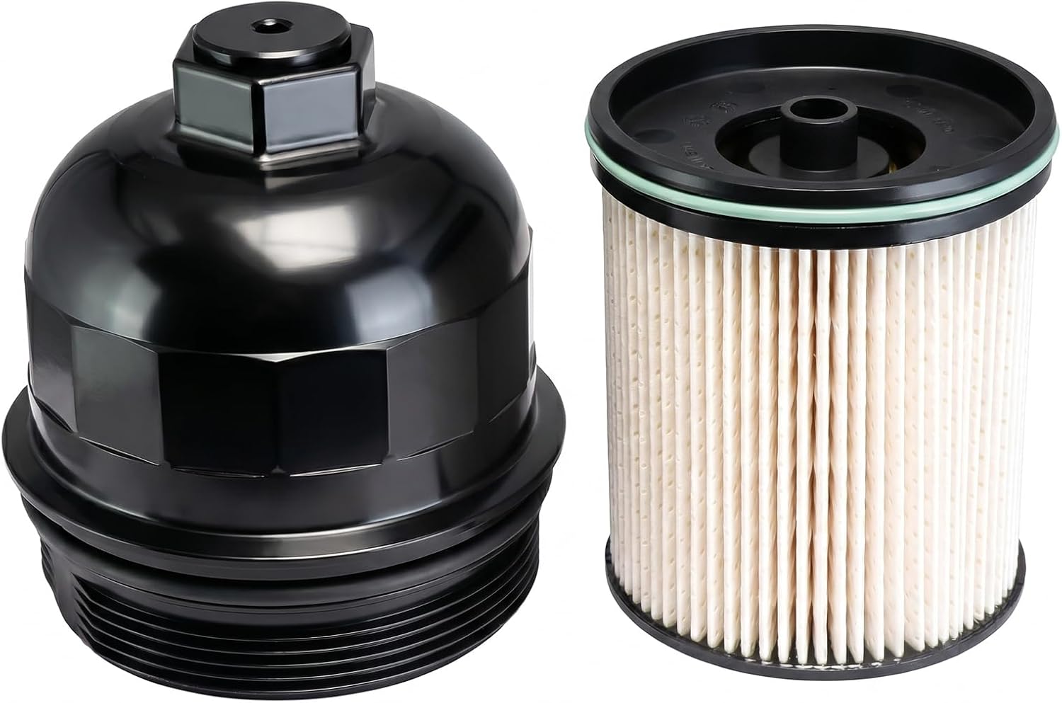 Billet Fuel Filter Housing Cap Compatible with 2017-2019 Chevy/GMC 6.6L L5P Duramax Diesel 134001 2500HD 3500HD (With TP1015 Filter)