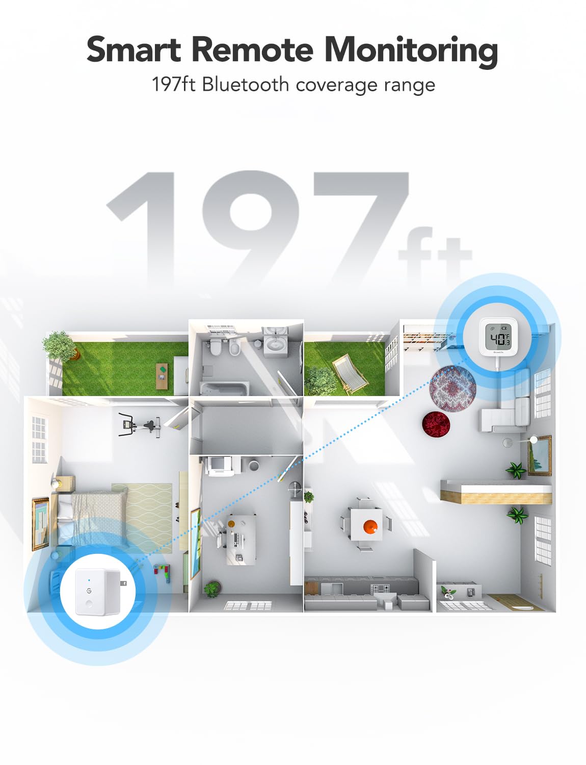 GoveeLife Smart Humidifier 4.5L & WiFi Refrigerator Thermometer with Alarm