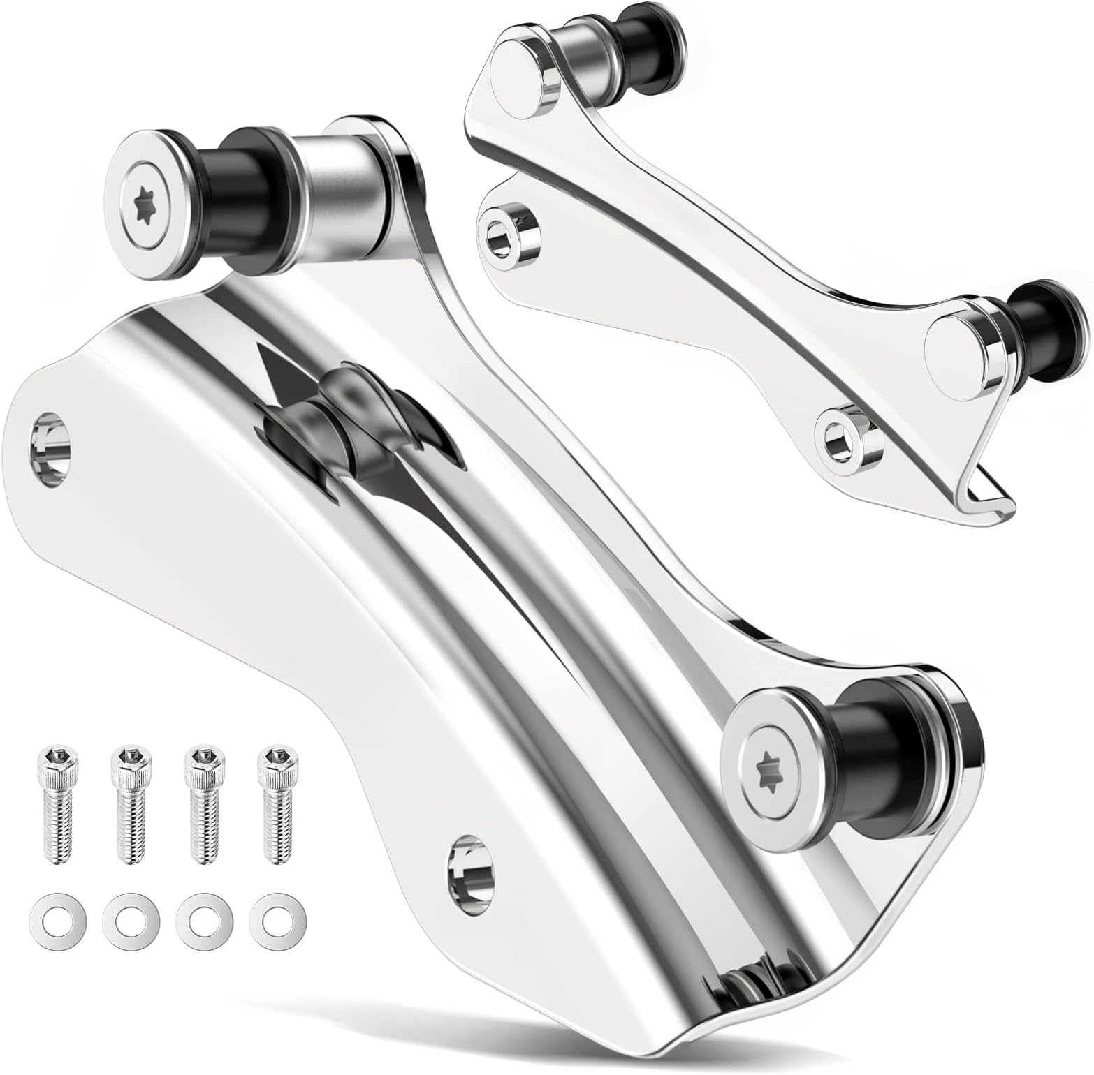 4 Point Docking Hardware Kit Chrome Compatible for Harley Davidson Road Glide Road King Street Glide Electra Glide 2014-2022