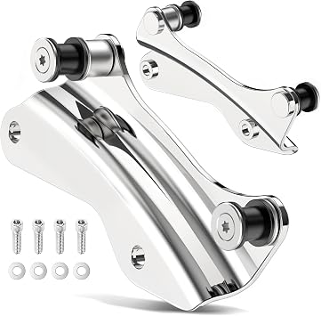 PBYMT 4 Point Docking Hardware Kit Chrome Compatible for Harley Davidson Road Glide Road King Street Glide Electra Glide 2014-2024