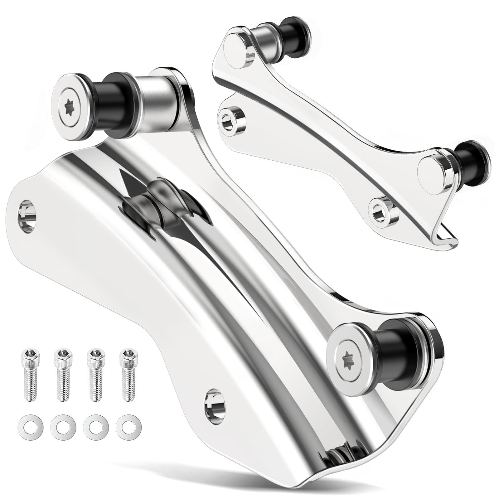 4 Point Docking Hardware Kit Chrome Compatible for Harley Davidson Road Glide Road King Street Glide Electra Glide 2014-2022
