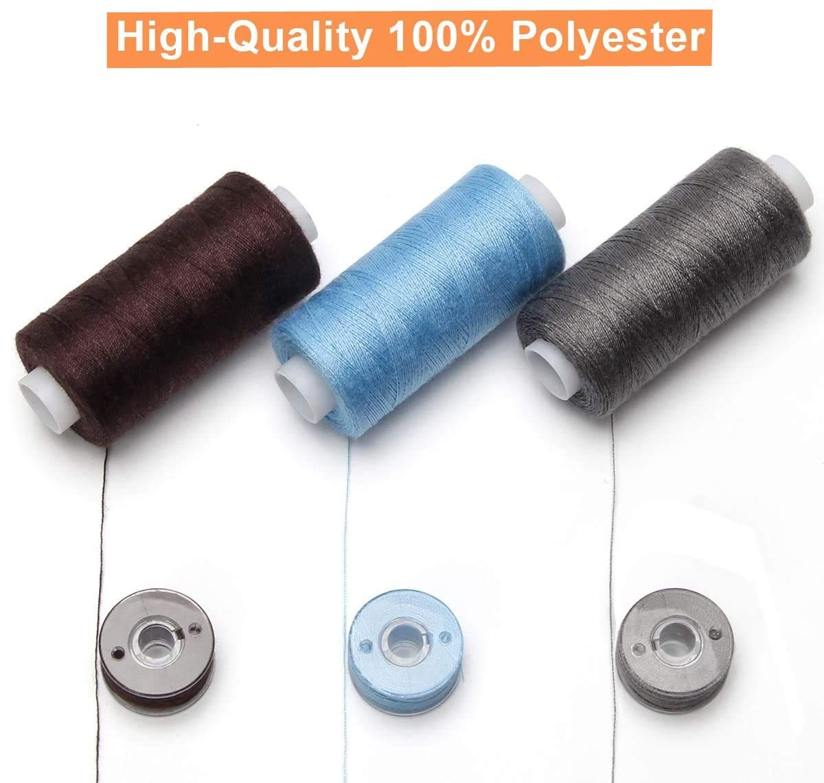 Set Di 36 Rotoli Di Filo Da Cucito In Poliestere, 36 Colori Assortiti Con Scatola Portabobine, Per Macchina Da Cucire E Cucito A Mano, Ideale Per Riparazioni E Fai Da Te