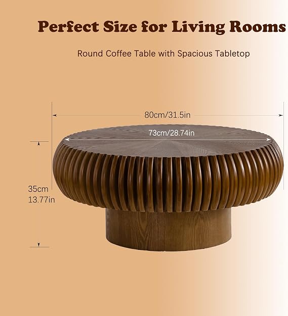 Round Fluted Coffee Table