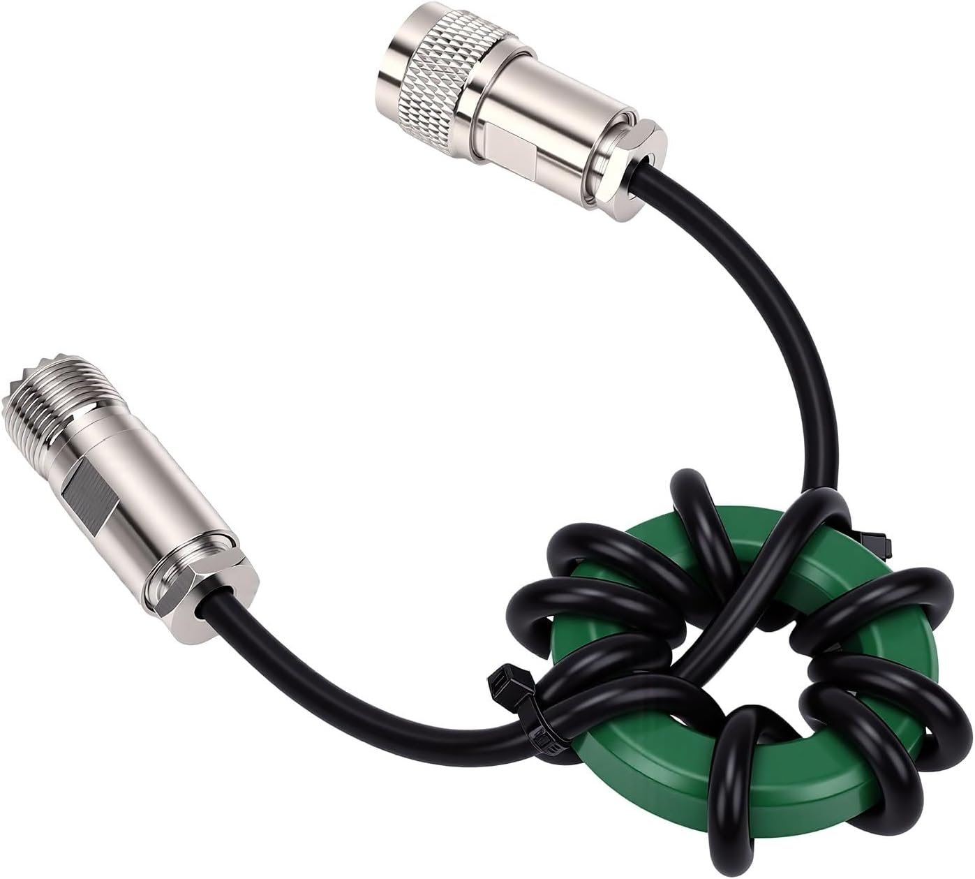 Cewka Dławikowa Krótkofalowa HF 1,8 Balun 50 MHz Dławik Trybu Wspólnego dla Przewodu Zasilającego z Magnesem Niklowo-cynkowym Kabel 50 Mm RG58 Zakłócenia RFI EMI 350 W 550 W 850 W