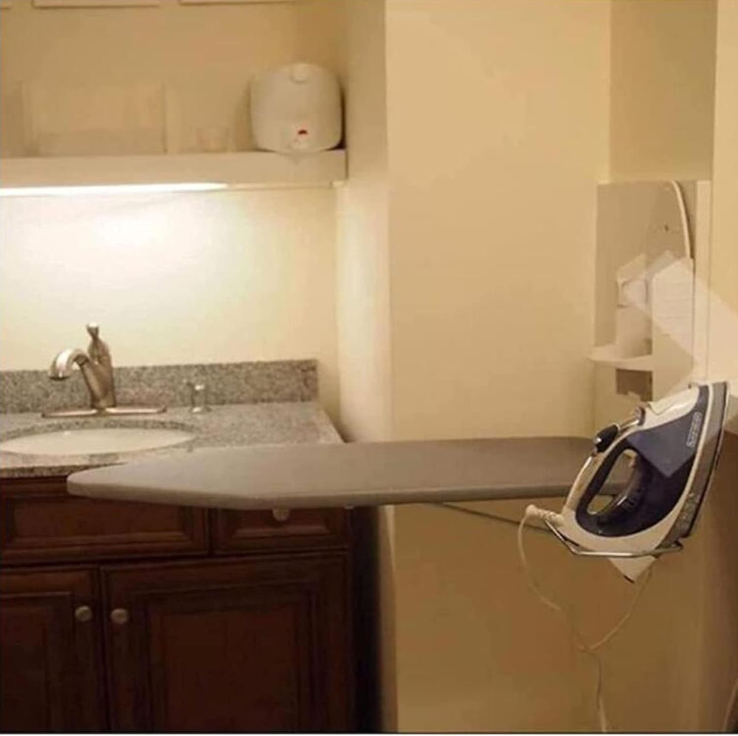 Ironing Board Wall-Mounted Ironing Board,Wall Fixing Plate Drop Down with Heat Resistant Cover,Lifting Concealed,Held Foldable Foldable Ironing Station (A 107 * 30* (A 107 * 30 * 3.5cm)