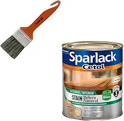 Pincel Tigre 695 1.1/2 + Cetol Stain Beleza Natural 900ml Natural Fosco