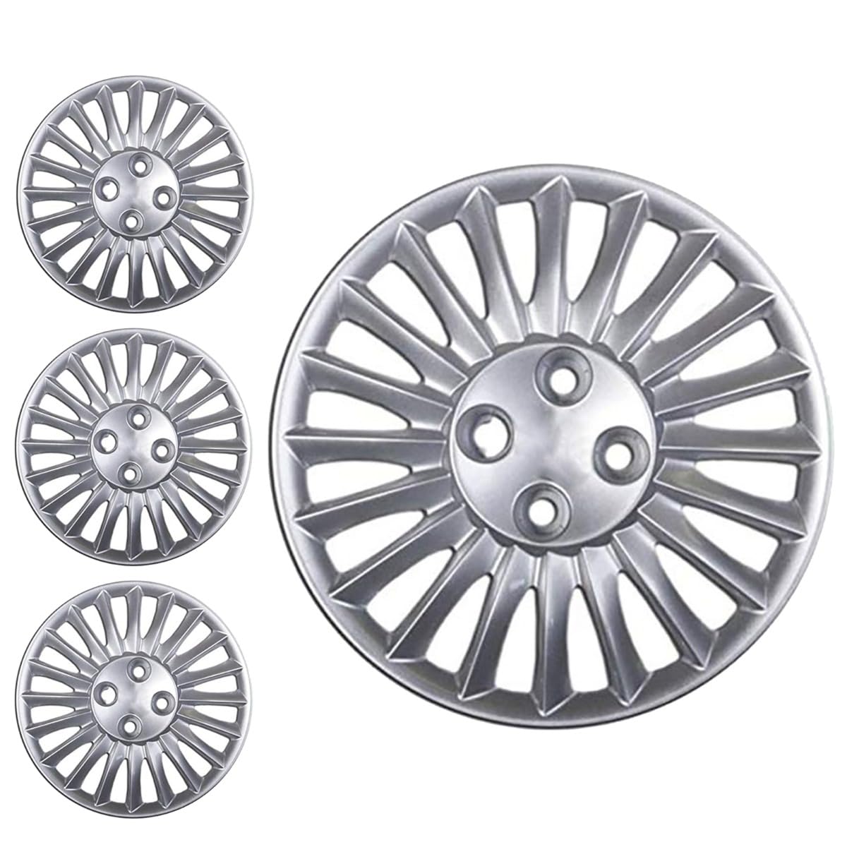 SERIE 4 BORCHIE - 4 COPRICERCHI COPPE RUOTA 15 PER FIAT GRANDE PUNTO 05->