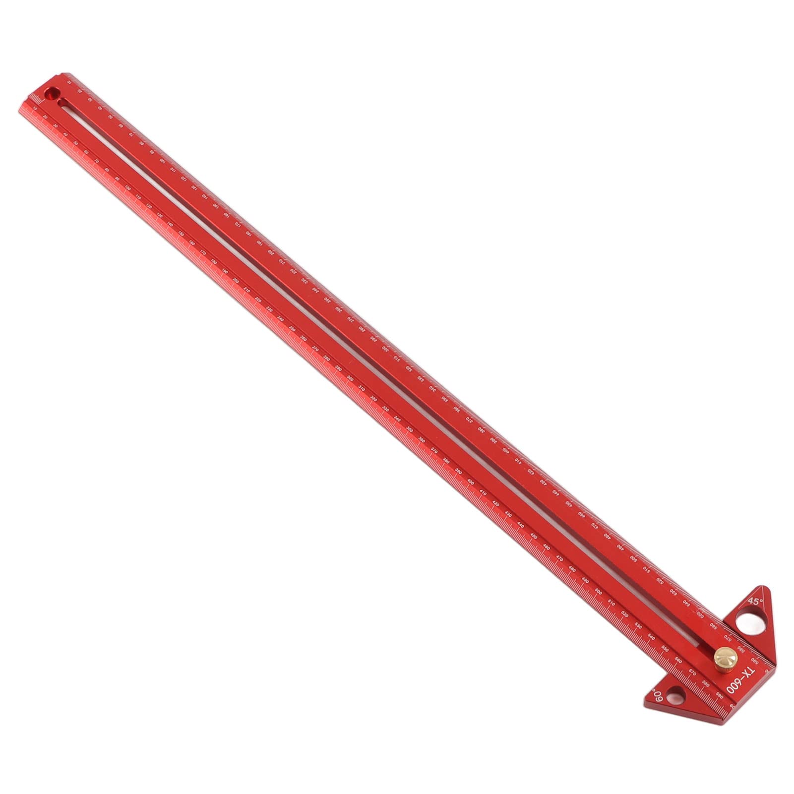 T do Obróbki Drewna, Wielofunkcyjny Stop Aluminium, Pomiar Kątowy, łatwy w Instalacji, Anodowany, Trwały, Przenośny, do Obróbki Drewna (60 cm)