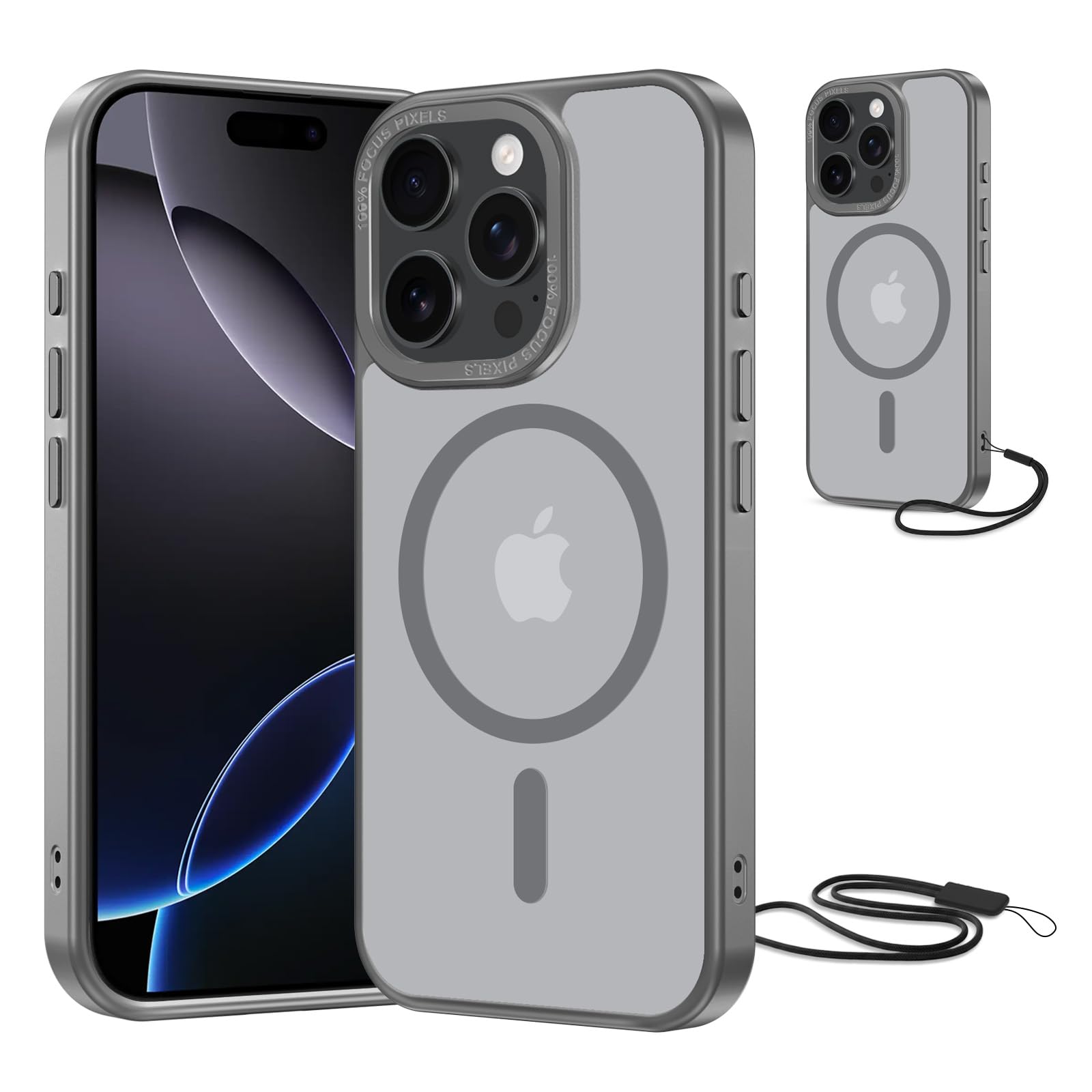 NEW'C Magnetisch Hülle für iPhone Serie kompatibel mit MagSafe Ultimate, stoßfest – starker Magnetismus und militärischer Schutz