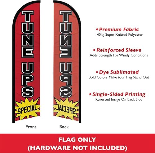 Miniatura 2 de Tune Ups - Bandera publicitaria sin viento, perfecta para mecánicos, tiendas de automóviles, concesionarios, talleres de reparación de automóviles