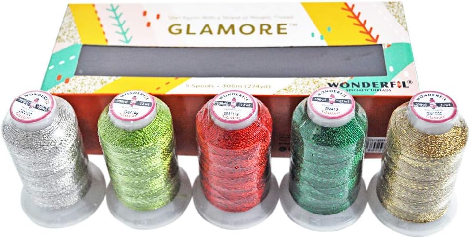 WonderFil Glamore Fun Christmas Thread Pack, Assorted