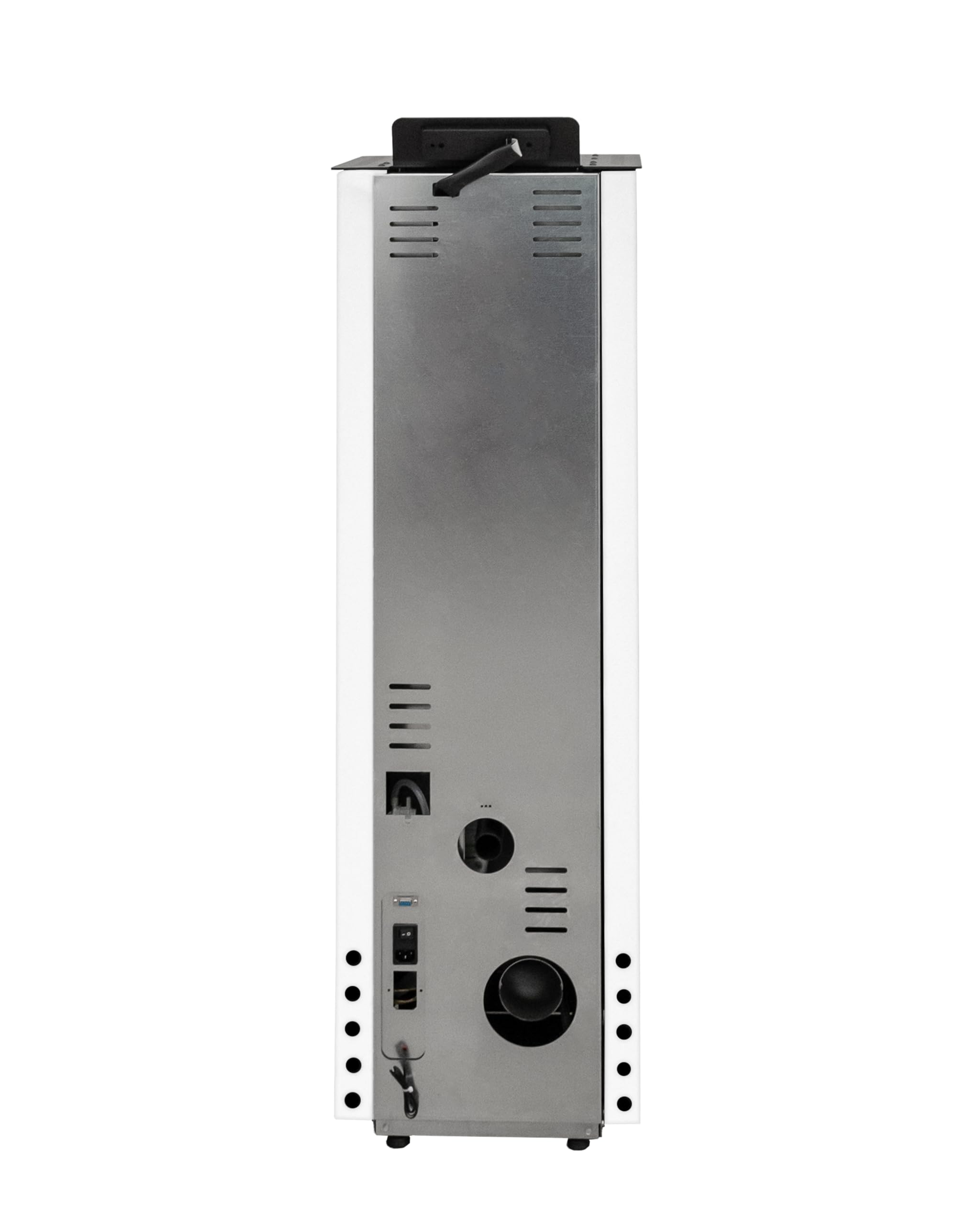 STUFE A PELLET ITALIA Colonna 10 Kw – Estufa de aire ventilado, eficiencia 85%, 80 m², diseño compacto, programable, 5 velocidades, 24 meses garantía, blanco