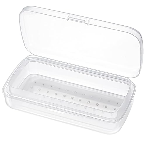 Miniatura 1 de Caja esterilizadora de plástico para herramientas de uñas, bandeja de esterilización, organizador de almacenamiento para pinzas, extensiones de