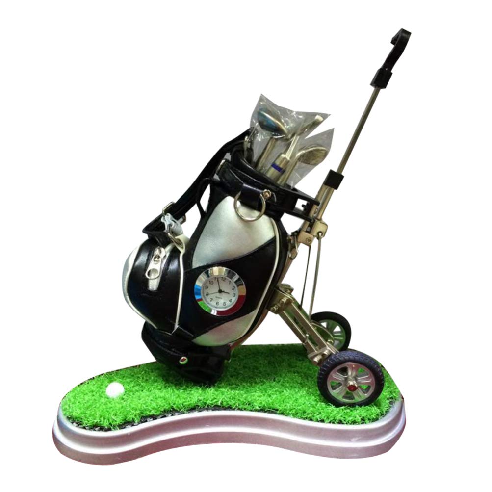 NUOBESTY Set Organizer per Penne da Golf Creativo in Lega di Zinco con Portapenne e Area di Stoccaggio con Zip per Oggetti Regalo e Articoli per Ufficio Colore Casuale