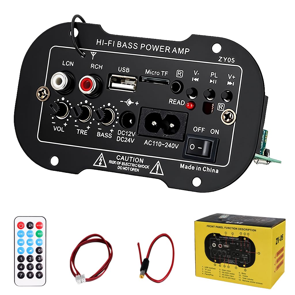 STHIRA® Car Mono Power Amp 12V 24V Class AB Bass Amp for Subwoofers-image-3