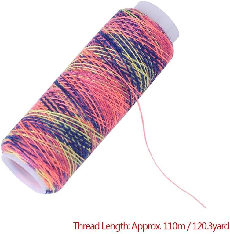 TOPINCN Sewing Thread Set, 5pcs Multicolor Gradient Hand Sewing Quilting Embroidery Thread, Polyester