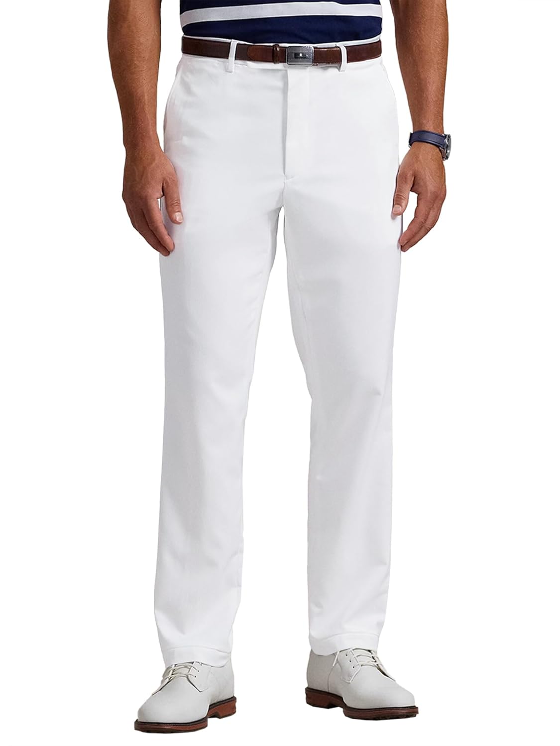 Calça social masculina slim fit frente lisa para homens com cintura expansível oculta, calça de terno casual