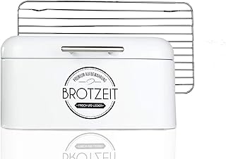 LOFTASTIC® Brotkasten Set inkl. Lüftungsgitter aus Edelstahl I Hochwertige Metall Brotbox in verschiedenen Größen I Die st...
