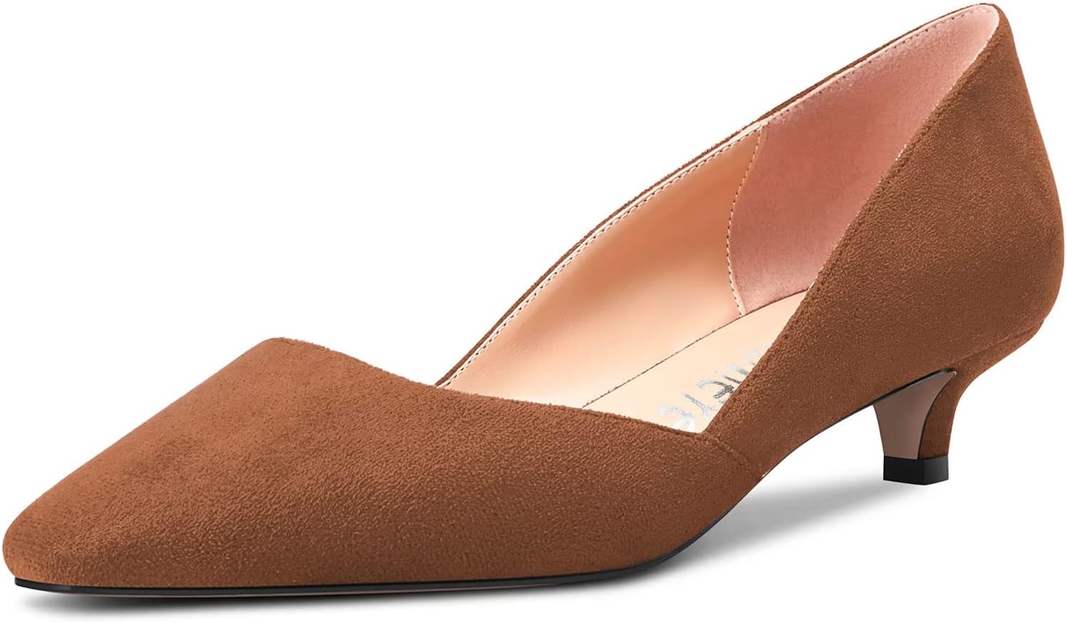 Castamere Women Low Kitten Heel Close Square Toe Pumps Slip-on Classic Cute Office 1.4 Inches Heels Party Shoes