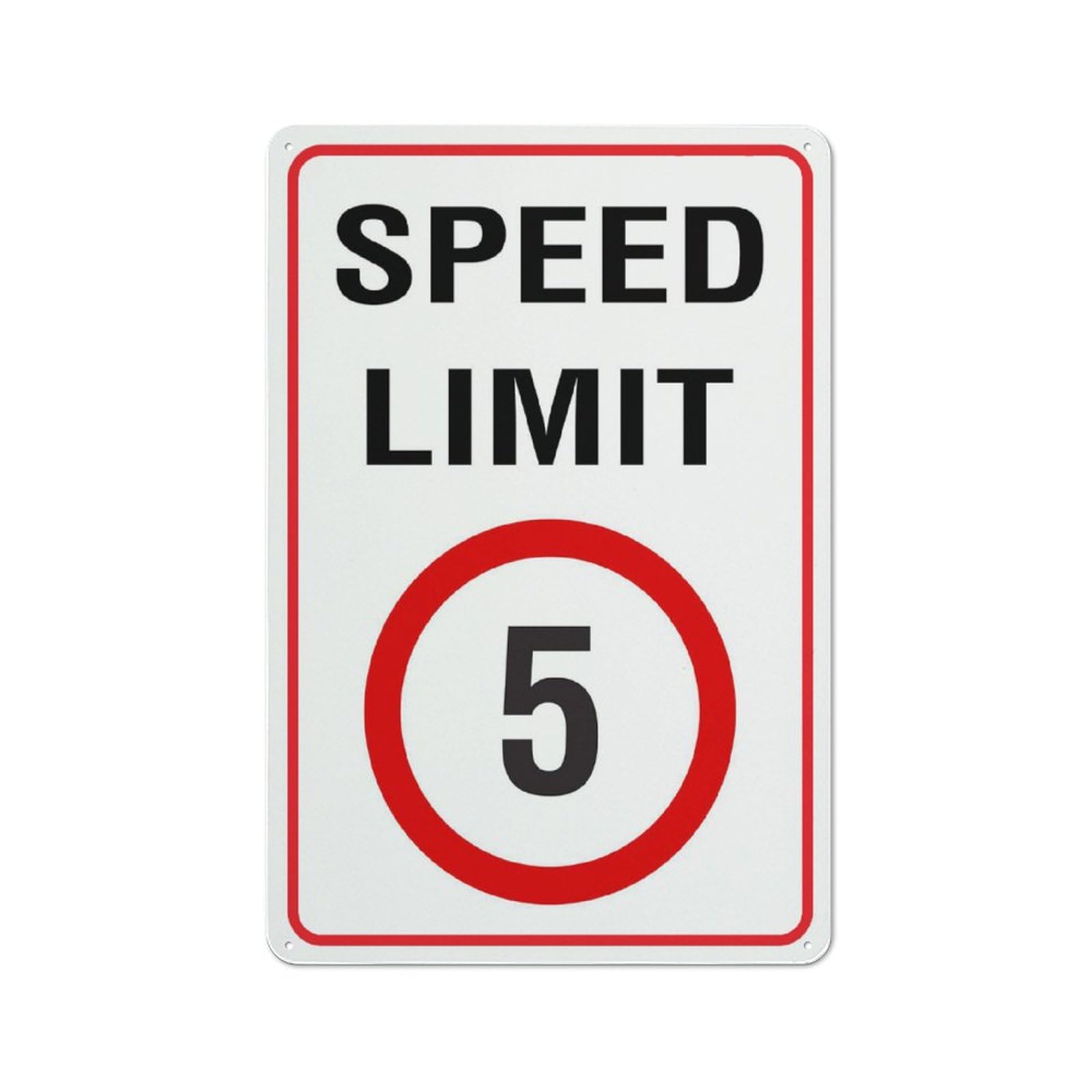 Speed Limit 5Km Sign for House & Yard, 8x12 Inch Premium Aluminum, Sun-Proof, Rust-Free
