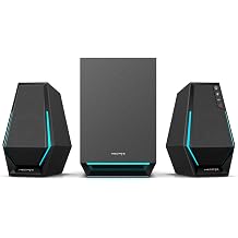 Edifier G1500 MAX 2.1 RGB Light Gaming Speakers with 4" Wood Subwoofer | 60W Peak Power, 4" Subwoofer &amp; 2.5" Satellite Speakers, Bluetooth 5.3 &amp; Multi-Wired Connections, 3 Sound Modes