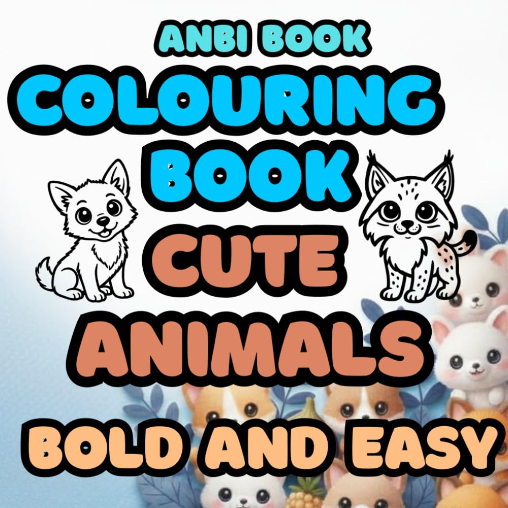 cute animals colouring book age 2 +